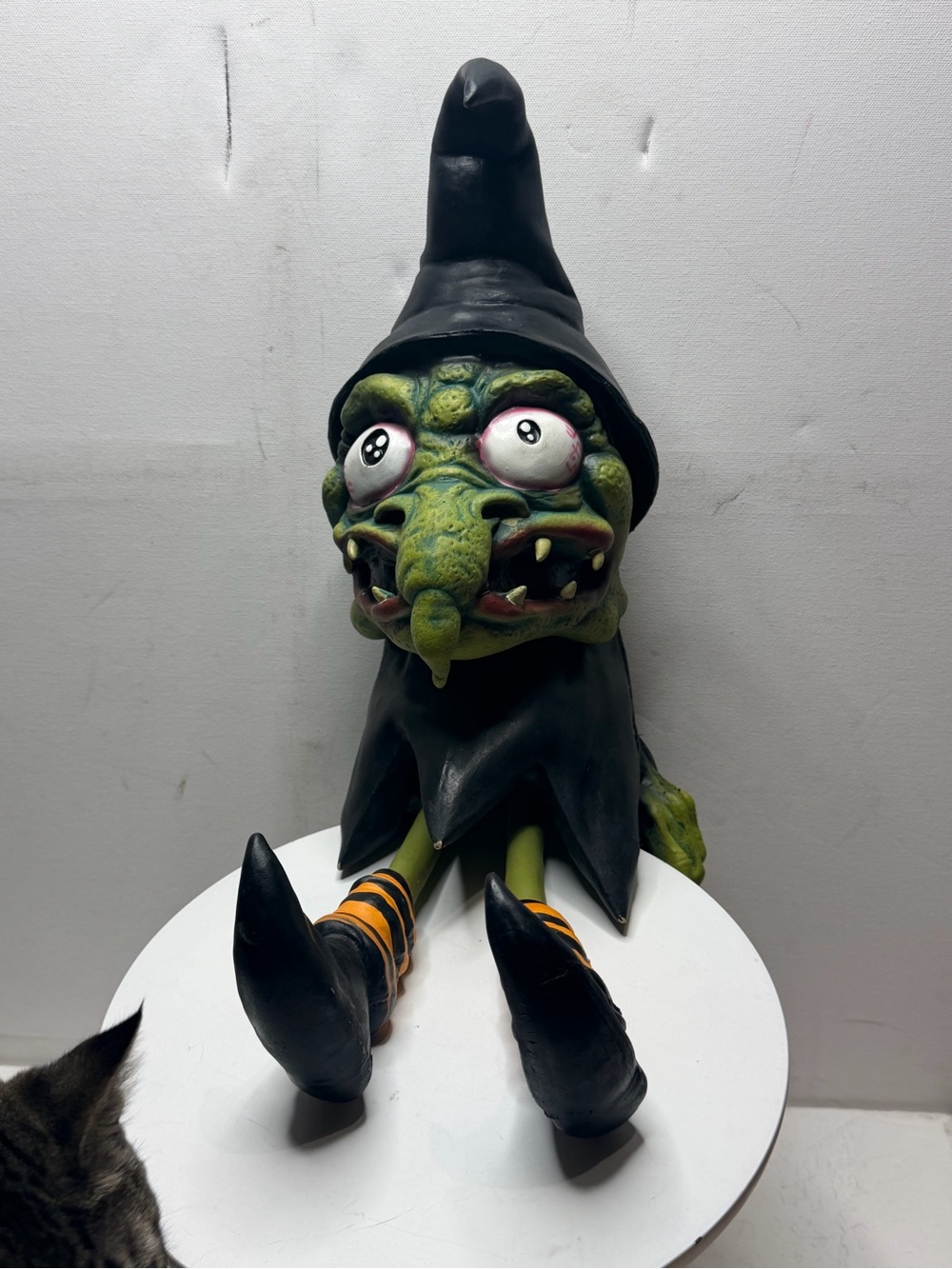 Vintage rubber latex creepy witch prop